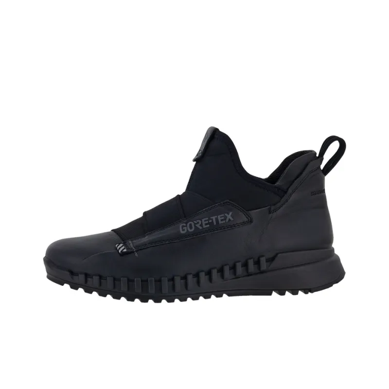Ecco Zipfle Water-Resistant Mid-Top Running Shoes Women's Black-0