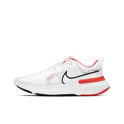 Nike React Miler 2 Running Shoes Men Low-Top White/Red/Black