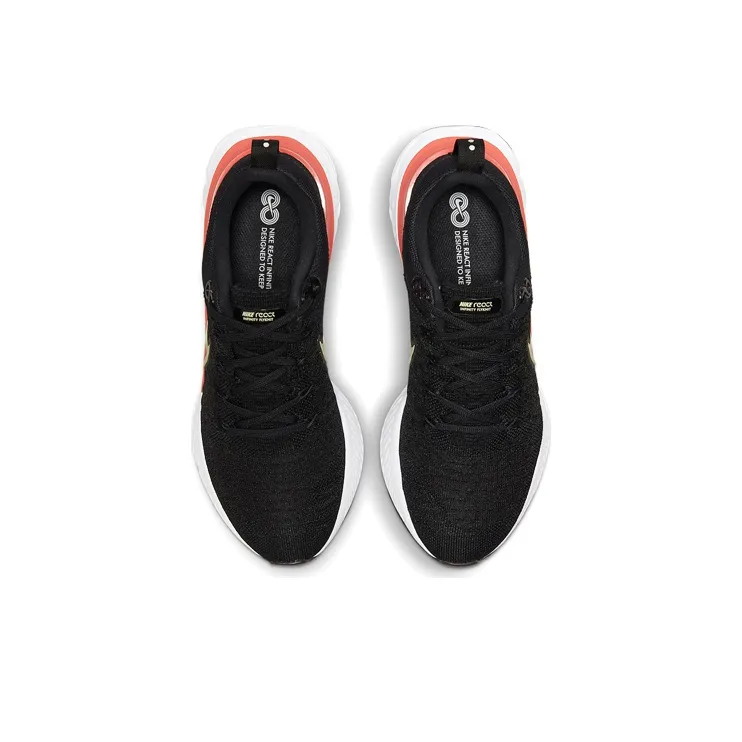 Nike React Infinity Run Flyknit 2 'Black Orange' Women's-3