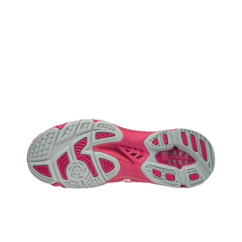Mizuno Wave Lightning Z4 Durable Breathable Mid-Top Running Shoes Unisex Red White-3