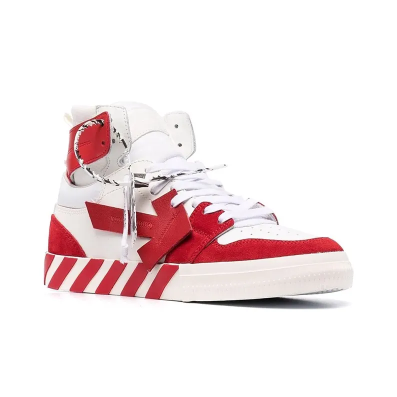 OFF WHITE Vulcanized Hi Top White Red-2