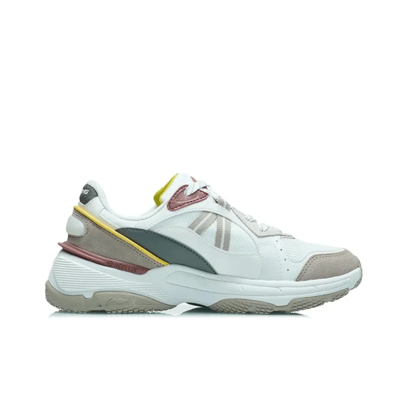 LiNing Broken Generation Reflective Support Low-Top Running Shoes Women's Wind Sand Pink-1