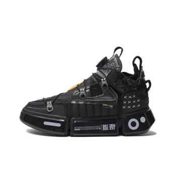 LiNing Futuristic Cushioned Anti Slip Wear Resistant Breathable Lightweight Low Top Sports Casual Shoes Women's Black