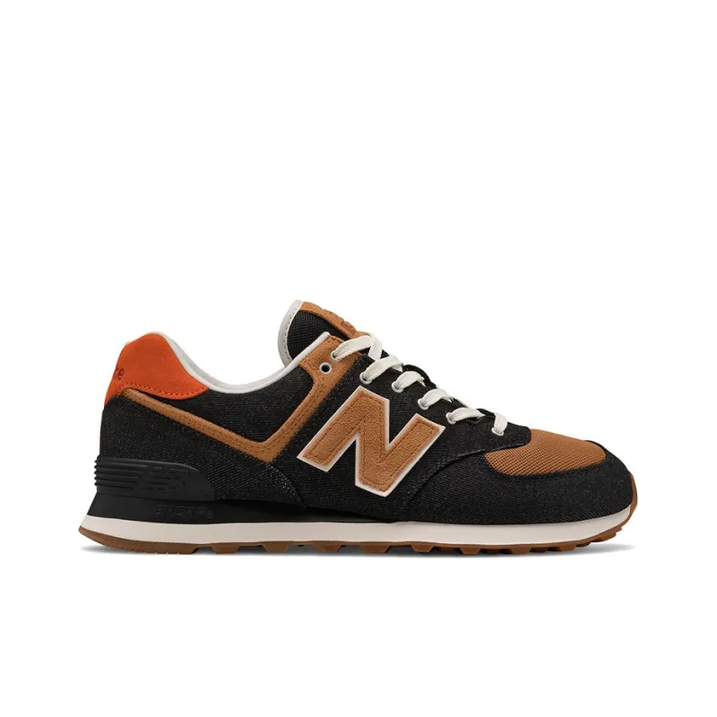 New Balance 574 Black Denim Workwear-1