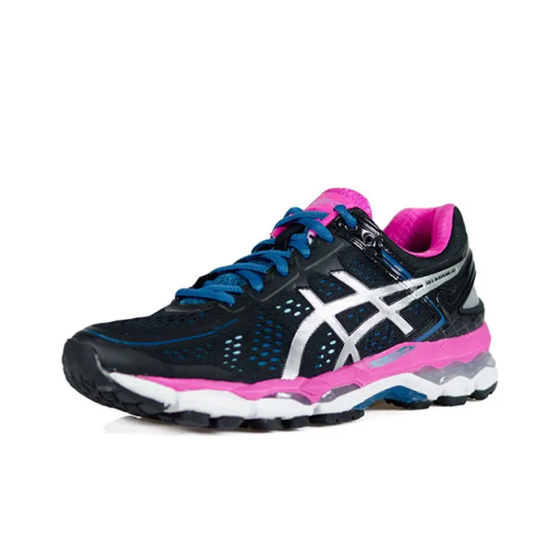 Asics Gel-Kayano 22 Running Shoes Women's Low-Top Black/Blue/Pink-2