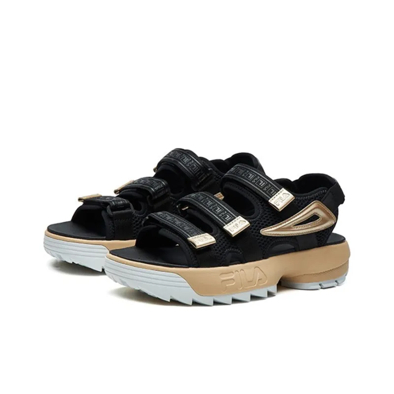 FILA FUSION Disruptor Sandals 'Black Gold' Women's-2