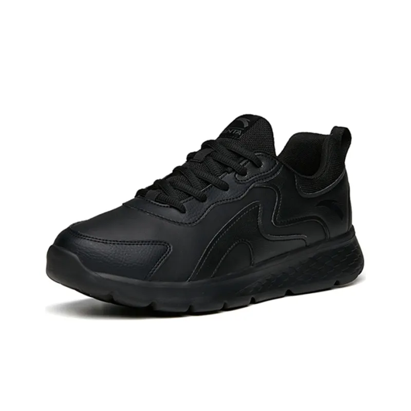 Anta Running Collection Cushioning Anti Slip And Wear Resistant Low Top Running Shoes Men's Pure Black-2