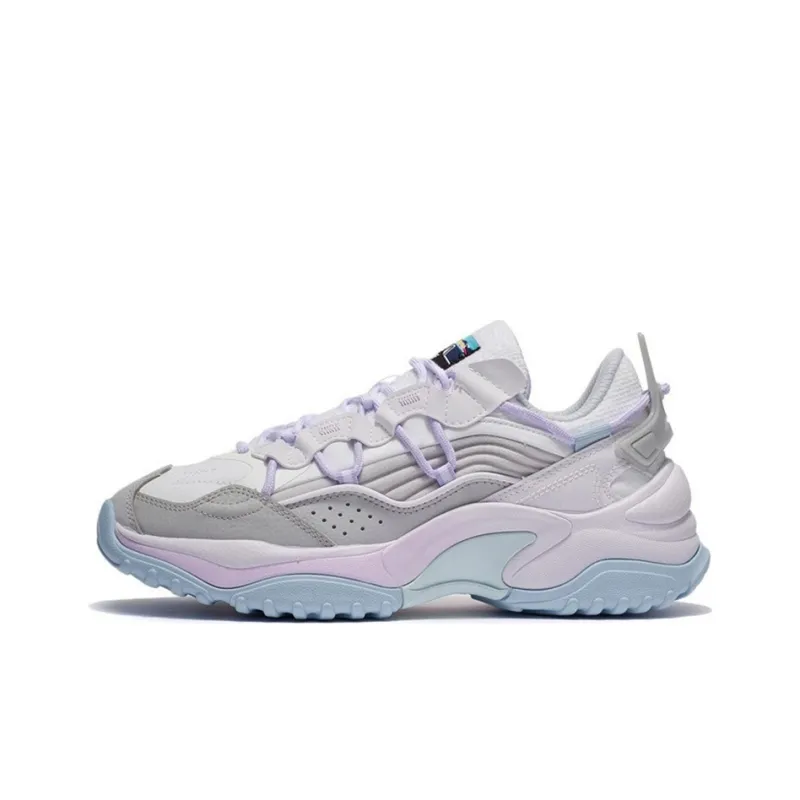 LiNing Aurora WindWalker V2 Cushioning Low Top Sports Casual Shoes Women's White Gray-0