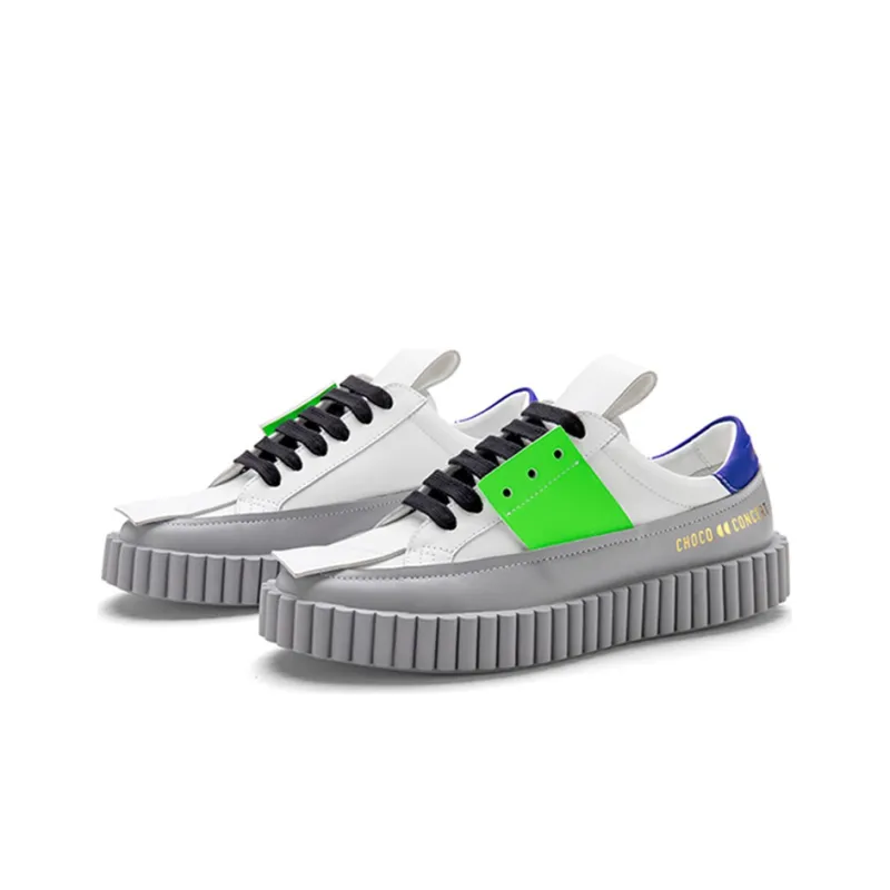 CHOCO CONCERT Stylish Skateboarding Shoes Unisex Neon White-1