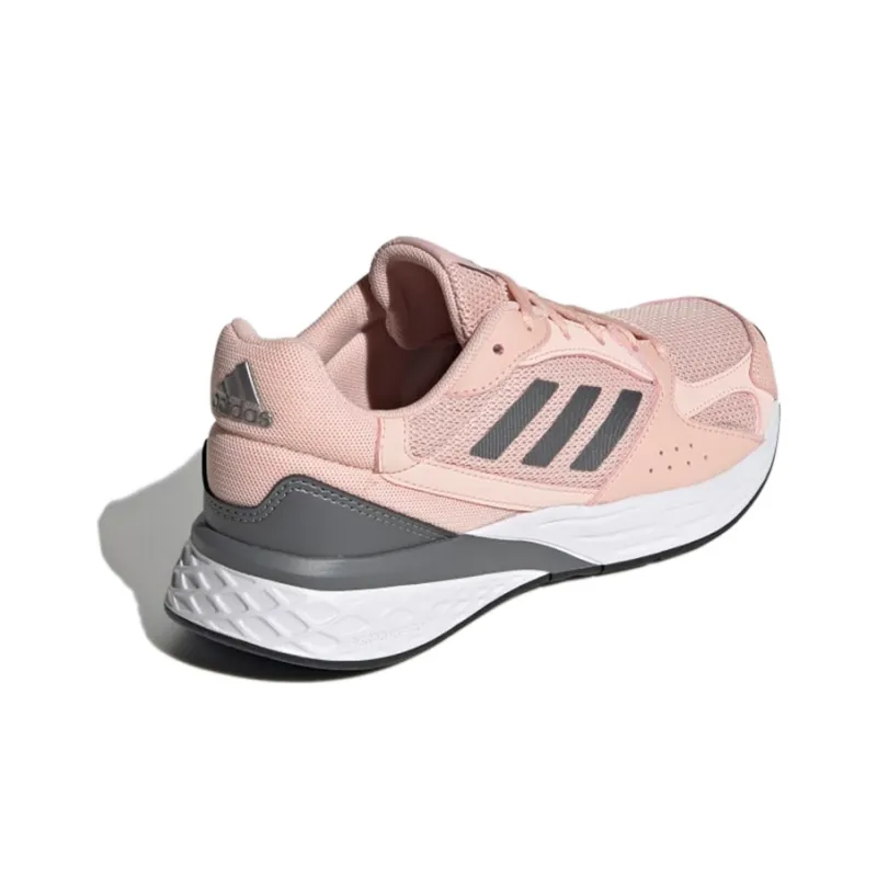 Adidas Response Run Breathable Lightweight And Wear-Resistant Low-Top Running Shoes Women's Pink Gray-3