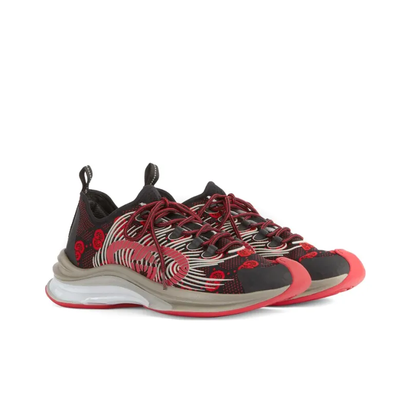GUCCI Run Sneaker 'Black Red'-1