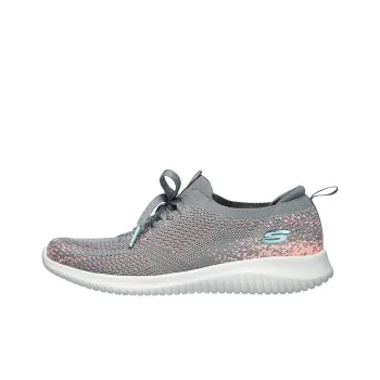 Skechers Ultra Flex 1.0 Twilight Twinkle Wear-Resistant Low-Top Casual Shoes Women's Gray Pink
