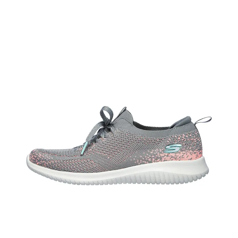 Skechers Ultra Flex 1.0 Twilight Twinkle Wear-Resistant Low-Top Casual Shoes Women's Gray Pink-0