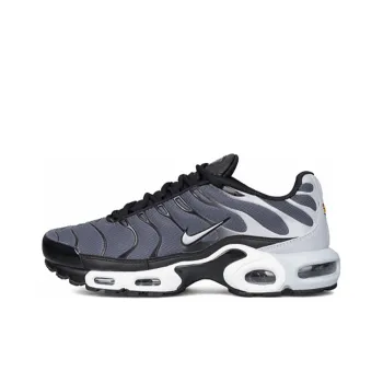 Nike Air Max Plus Cushioned Anti Slip And Wear Resistant Lightweight Low Top Running Shoes Men's Gray Black White