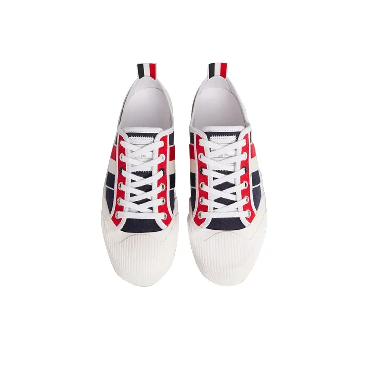 THOM BROWNE Skateboard Shoes Women's Low Top Navy Blue-3