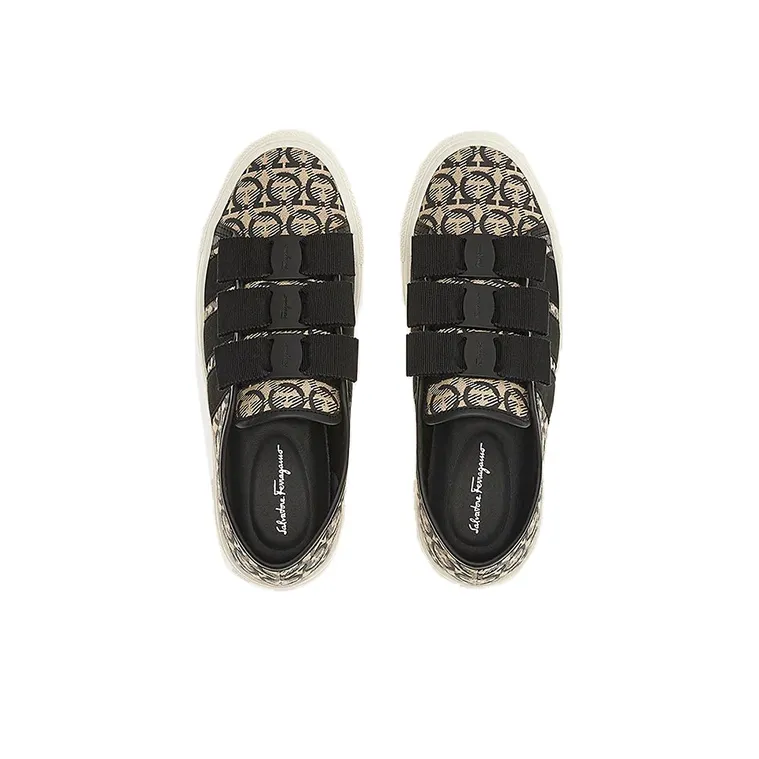 FERRAGAMO Gancini And Vara Bow Low-top Sneakers-3