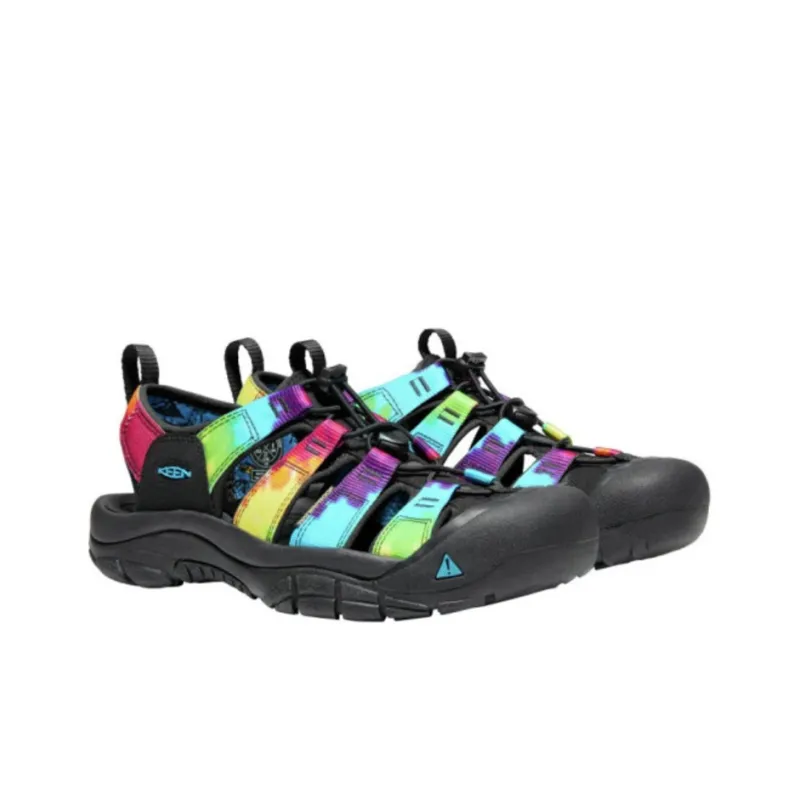 KEEN Newport Retro River Trekking Shoes Men's Black/Tie Dye Multicolor-1