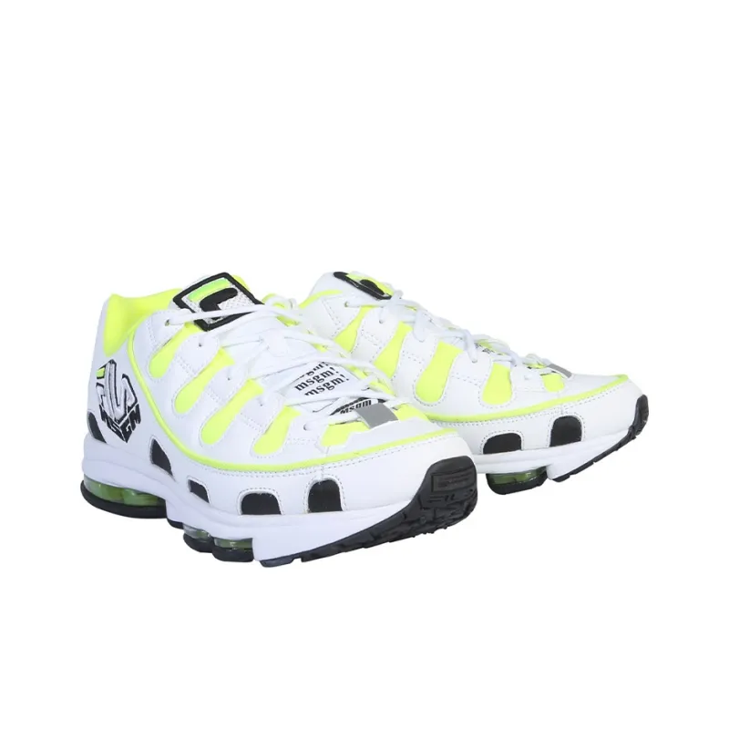 FILA x MSGM Silva Msgm Cushioning Wear-Resistant Low-Top Casual Shoes Men's Yellow White-1