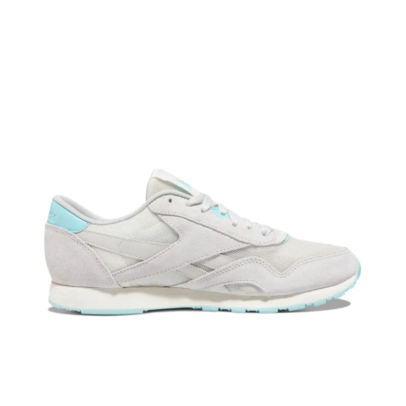 Reebok Classic Nylon Casual Shoes Women's Low-Top Gray/Blue-1