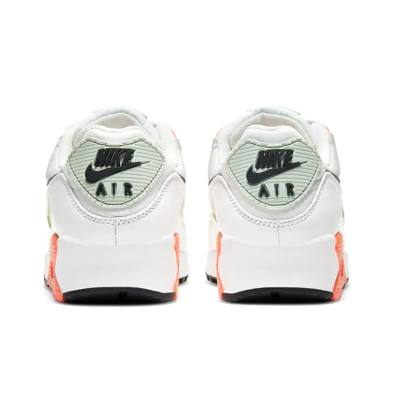 Nike Air Max 90 White Barely Green Bright Mango Women's-4