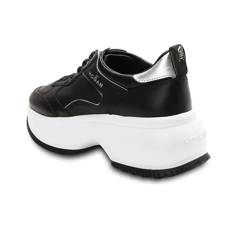 HOGAN Maxi I Active Anti-Slip Wear-Resistant Low-Top Sports Casual Shoes Women's Black-2