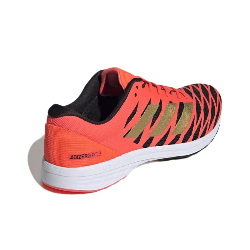 Adidas Adizero RC 3 Wear-Resistant Low-Top Running Shoes Men's Orange Black-3