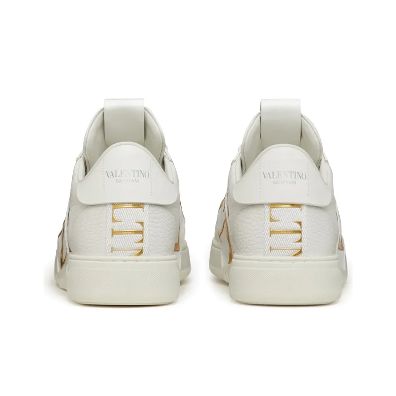 Valentino VL7N GARAVANI Low Top Stylish Skateboarding Shoes Men's White Gold-4