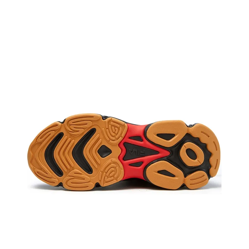 FILA FUSION X Aries High Top Sneakers 'Black Red'-4