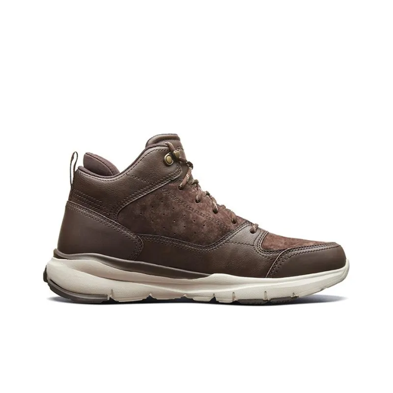 Skechers Cushioning Anti-Slip And Wear-Resistant Mid-Top Casual Shoes Men's Chocolate-1