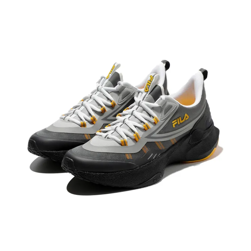 FILA Neuron 5 Cushioning, Slip Resistant, Abrasion Resistant Coverage Low Top Running Shoes Unisex Gray Black-2