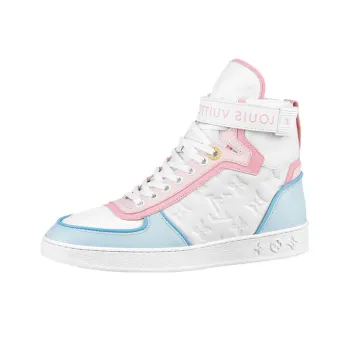 LOUIS VUITTON Boombox Ankle Sneakers 'White Monogram With Pink And Blue' Women's