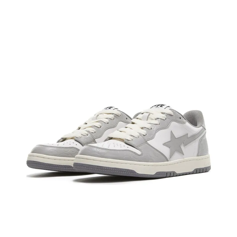 A BATHING APE Court Sta Low 'White Gray'-2