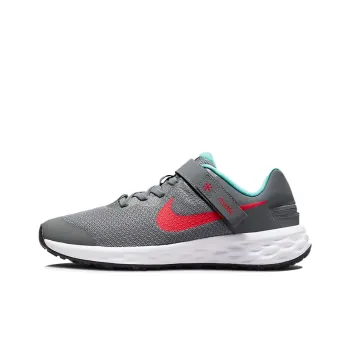 Nike Revolution 6 FlyEase Smoke Grey Siren Red GS