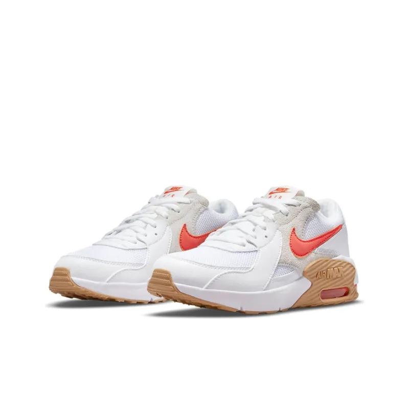 Nike Cushioning Anti-Slip And Wear-Resistant Breathable Coverage Low-Top Running Shoes GS White Gray Orange Multicolor-2
