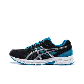 Asics Gel-Contend 3 Durable Breathable Low-Top Running Shoes Men's Black Blue