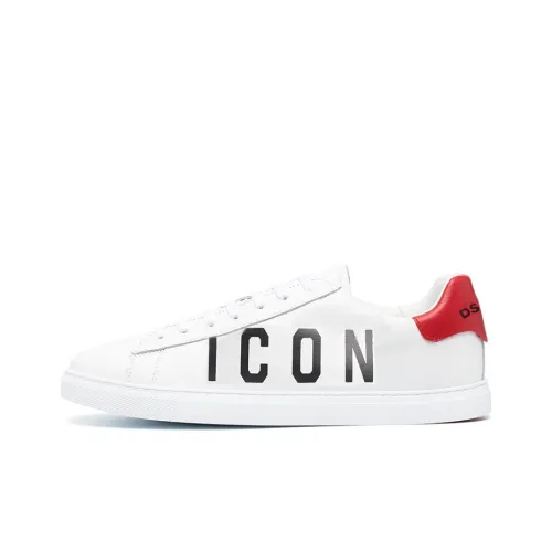 DSQUARED 2 Skateboard Shoes Men Low-Top White/Red