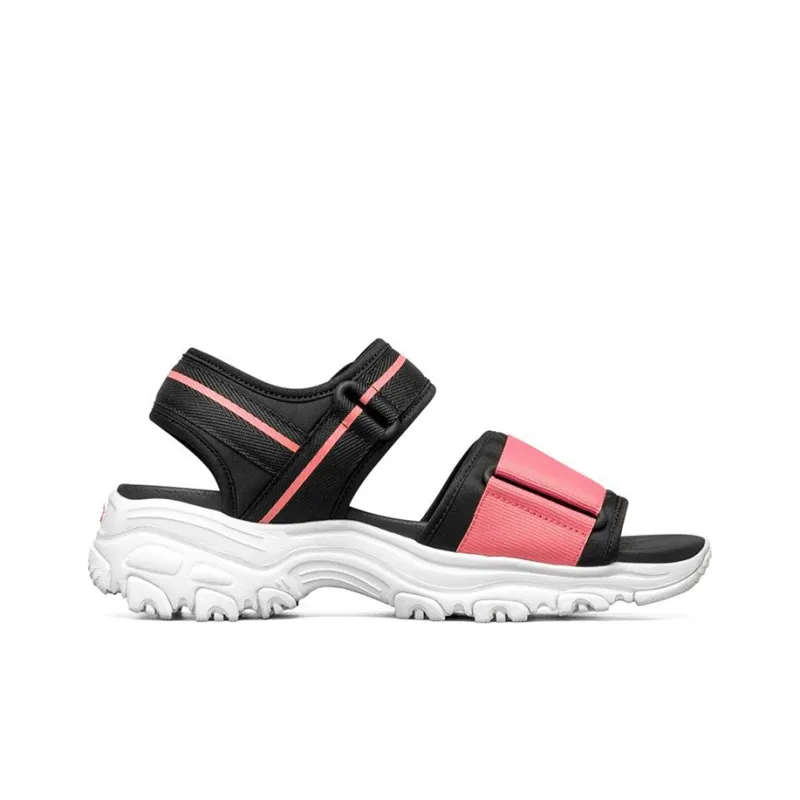 Skechers D'Lites 1.0 Sandals Black/Pink Women's-1