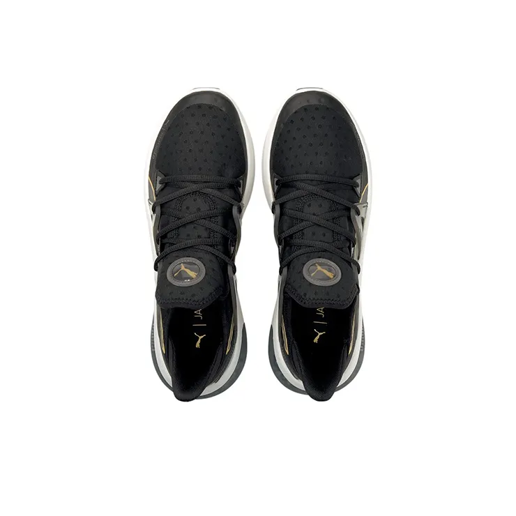 PUMA Interference 2.0 Cushioning Anti-Slip And Wear-Resistant Low-Top Running Shoes Men's Black Yellow-2