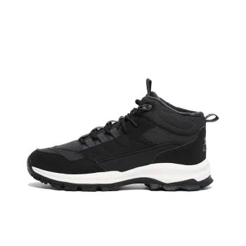 XTEP Cushioned Anti-Slip Wear-Resistant Breathable Lightweight Mid-Top Outdoor Shoes Men's Black Gray Color