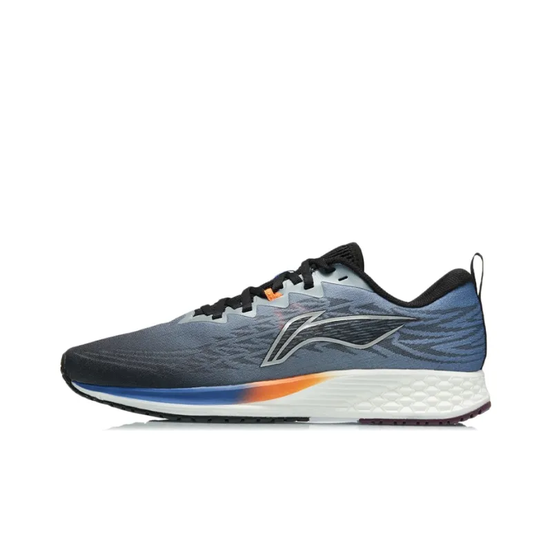 LINING Red Hare 4 Running Shoes Men Low Top Black/Cobalt Purple Blue-0