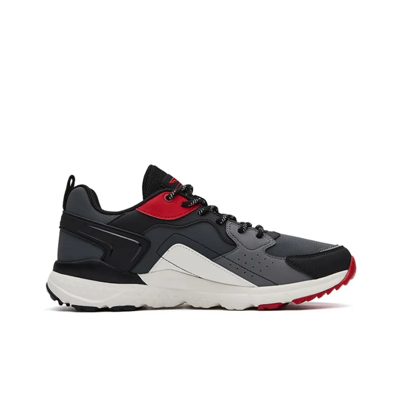 XTEP Low Top Running Shoes Men's Black Red-1