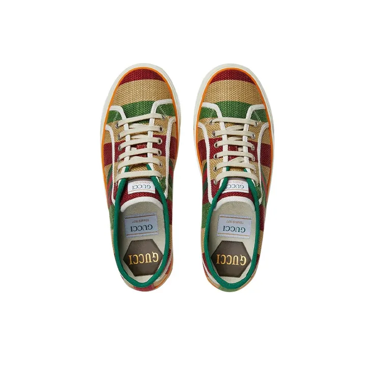 GUCCI Tennis 1977 Low Top Stylish Skateboarding Shoes Men's Multicolor 100th Anniversary-2