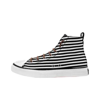 PHILIPP PLEIN Canvas Shoes Men High-Top Black/White