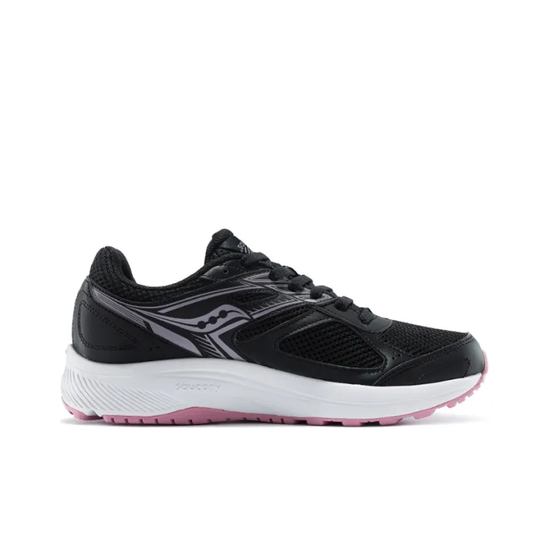 Saucony Cohesion 14 Running Shoes Women's Low Top Black Pink Red-1