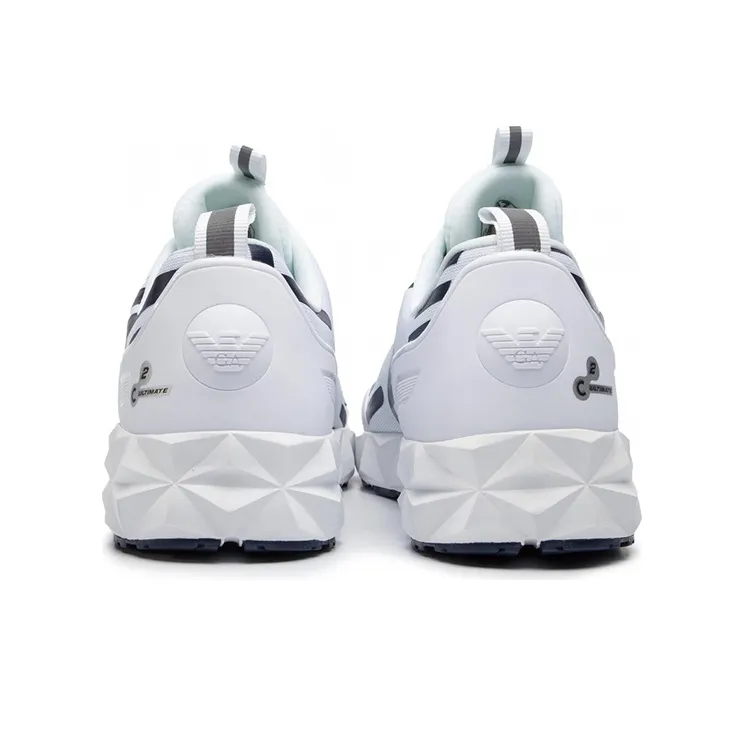 EMPORIO ARMANI Anti Slip Wear Resistant Low Top Casual Shoes Unisex White-5