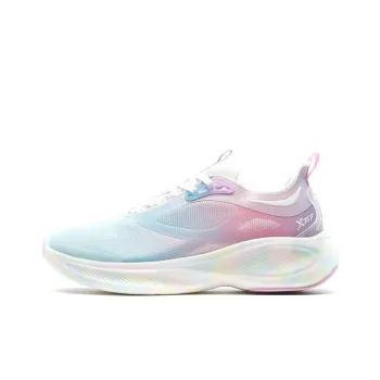 XTEP Slip Resistant, Abrasion Resistant, Breathable Low Top Long Distance Running Shoes Women's Clear Blue