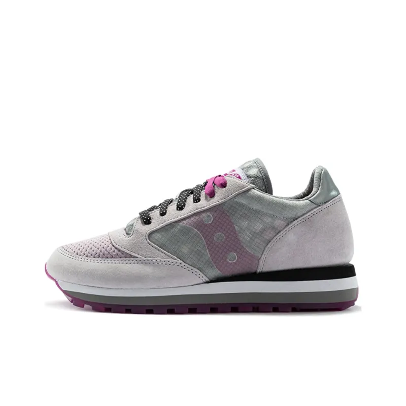 Saucony Jazz Triple Cushioning Anti Slip Wear Resistant Breathability Low Top Running Shoes Women's Light Pink-0