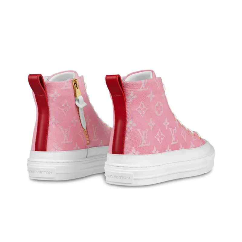 LOUIS VUITTON Lv Stellar High Top Sports Shoes Pink Women's-3