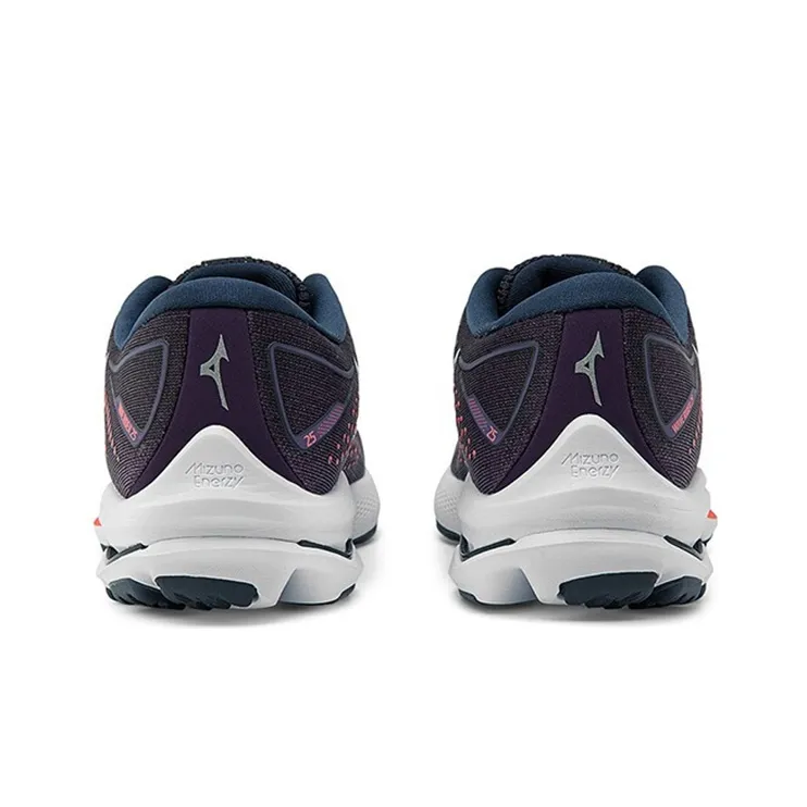 Mizuno Wave Rider 25 Running Shoes Unisex Low Top Purple/Orange-2