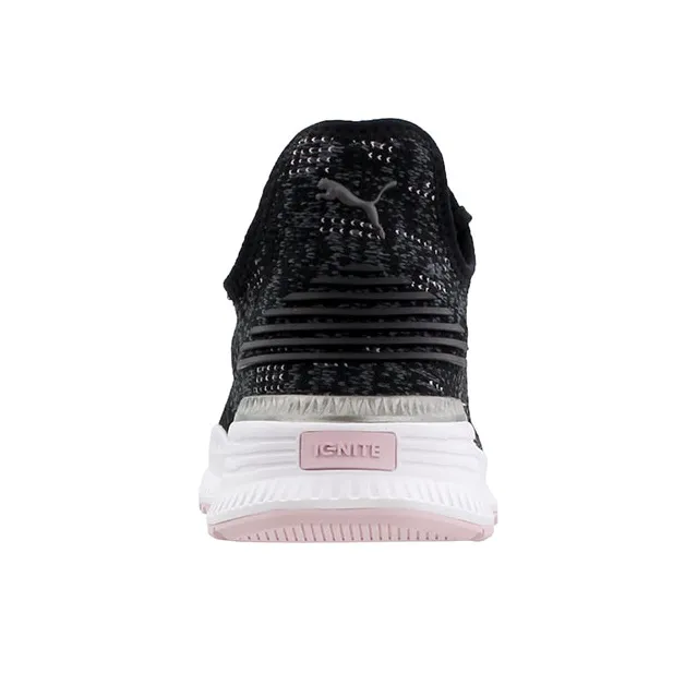 PUMA AVID Evoknit Mosaic Breathable Lightweight Low-Top Running Shoes Women's Black Pink-3